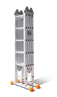 Лестница алюминиевая трансформер Классик 2 секции 5 ступени+2 секции 6 ступеней высота 7,11м